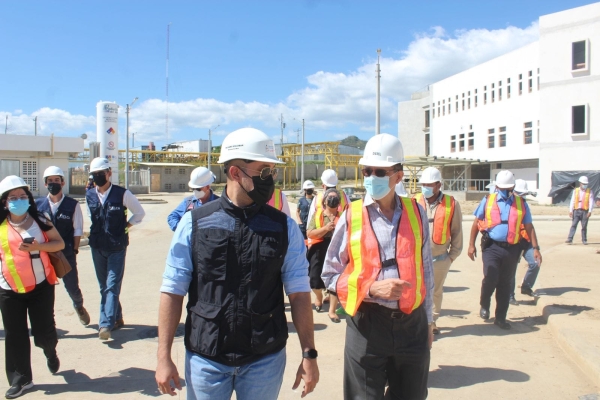 visitan construcción de las instalaciones del nuevo hospital en construcción de Nueva Segovia, Nicaragua.