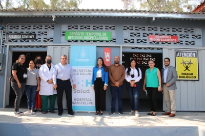 Inauguración de dos depósitos temporales de desechos hospitalarios en el Hospital San Felipe